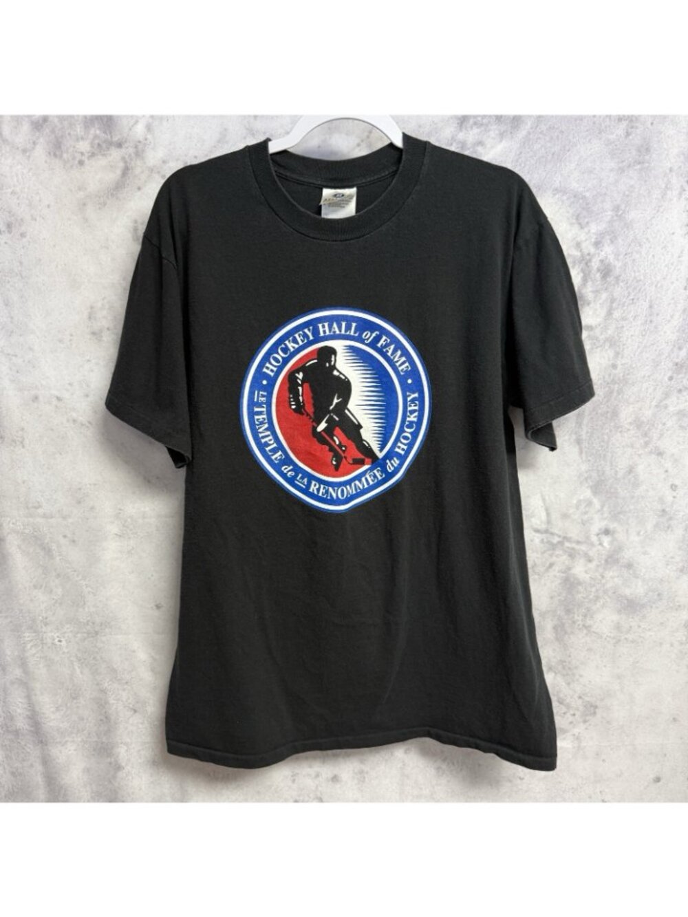 Vintage Hockey Hall of Fame T Shirt Mens Large Black 90s Single Stitch - Picture 2 of 9